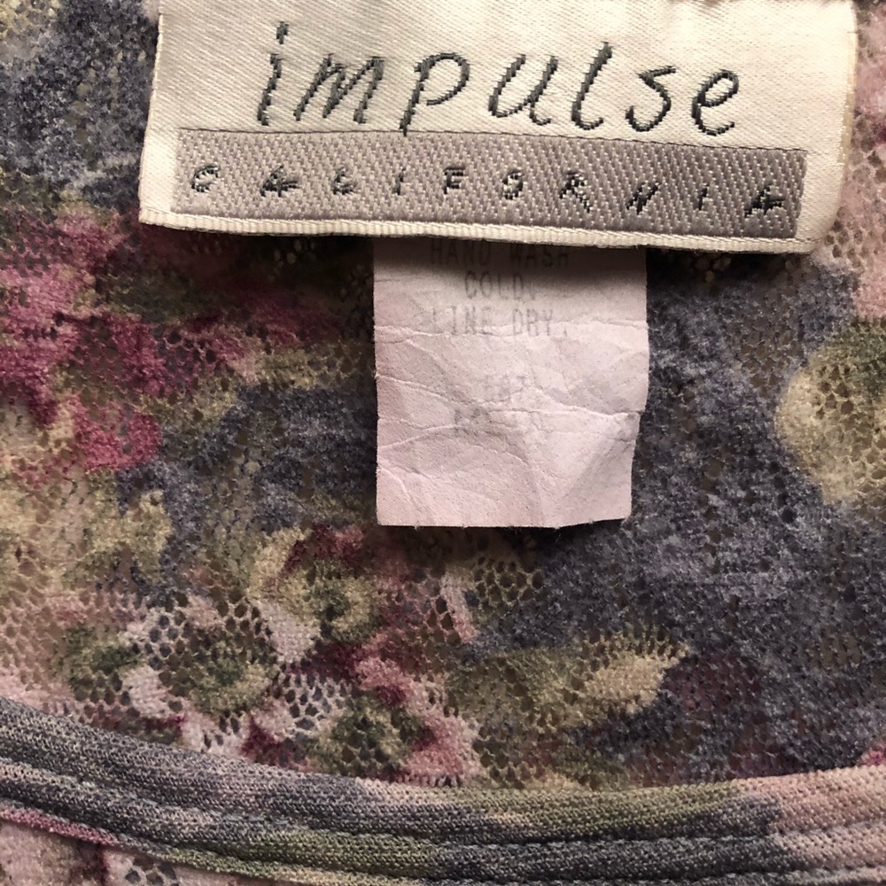 IMPULSE Vintage Top in Mesh Lace with Roses M - Picture 5 of 5
